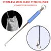 Fishing Blind Poking Fishhook Remover Deep Throat Stainless Steel Unhooking Remover Fish Extractor Deep Throat Stainless Steel U