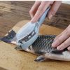 Scale Remover with Cap Fish Scales Remover Cleaner Skinner Fast Cleaning Fish Skin Remover Plastic Kitchen Fish Tools